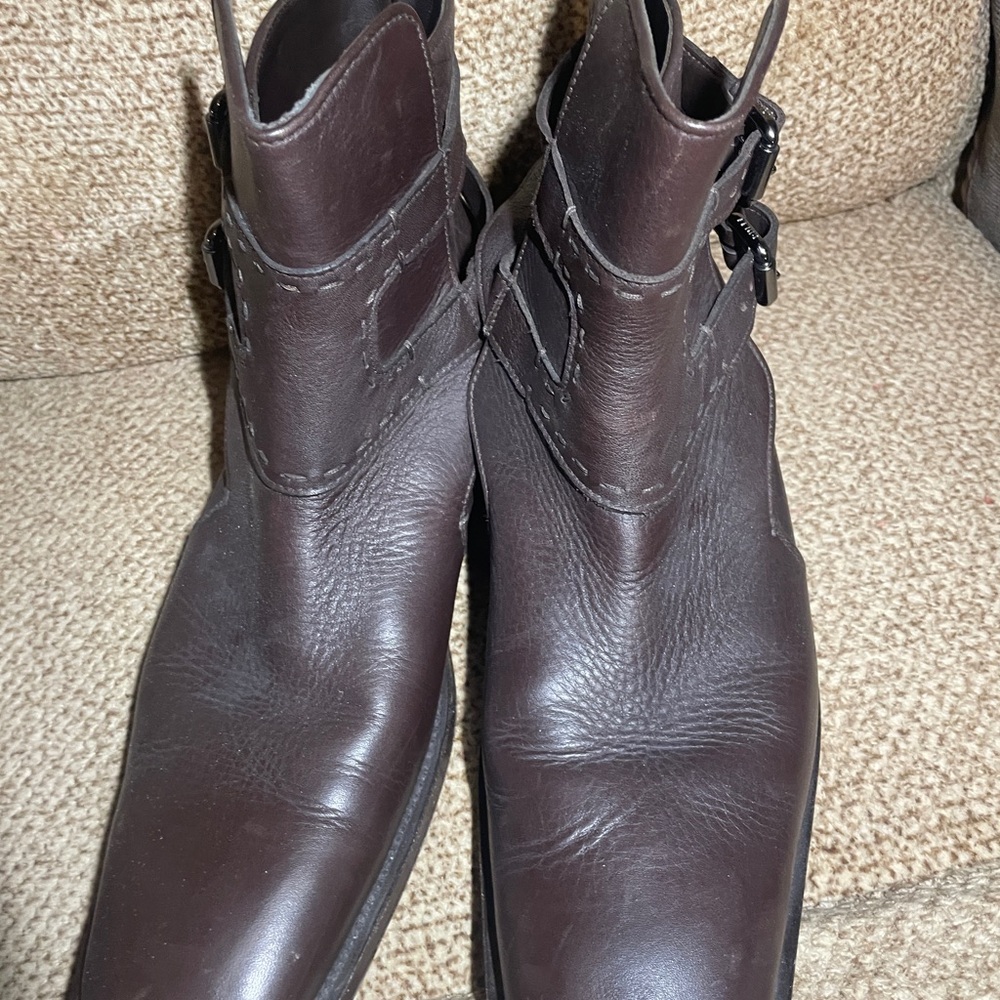 Fendi Brown Leather men’s Chelsea boots Sz 11 made in Italy excellent condition